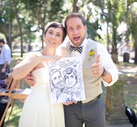 Bride and Groom Caricature by rafael diez cartoon you caricatures