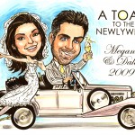 wedding bride and groom caricatures by cartoon you caricatures