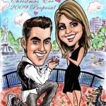 wedding proposal caricature by cartoon you caricatures